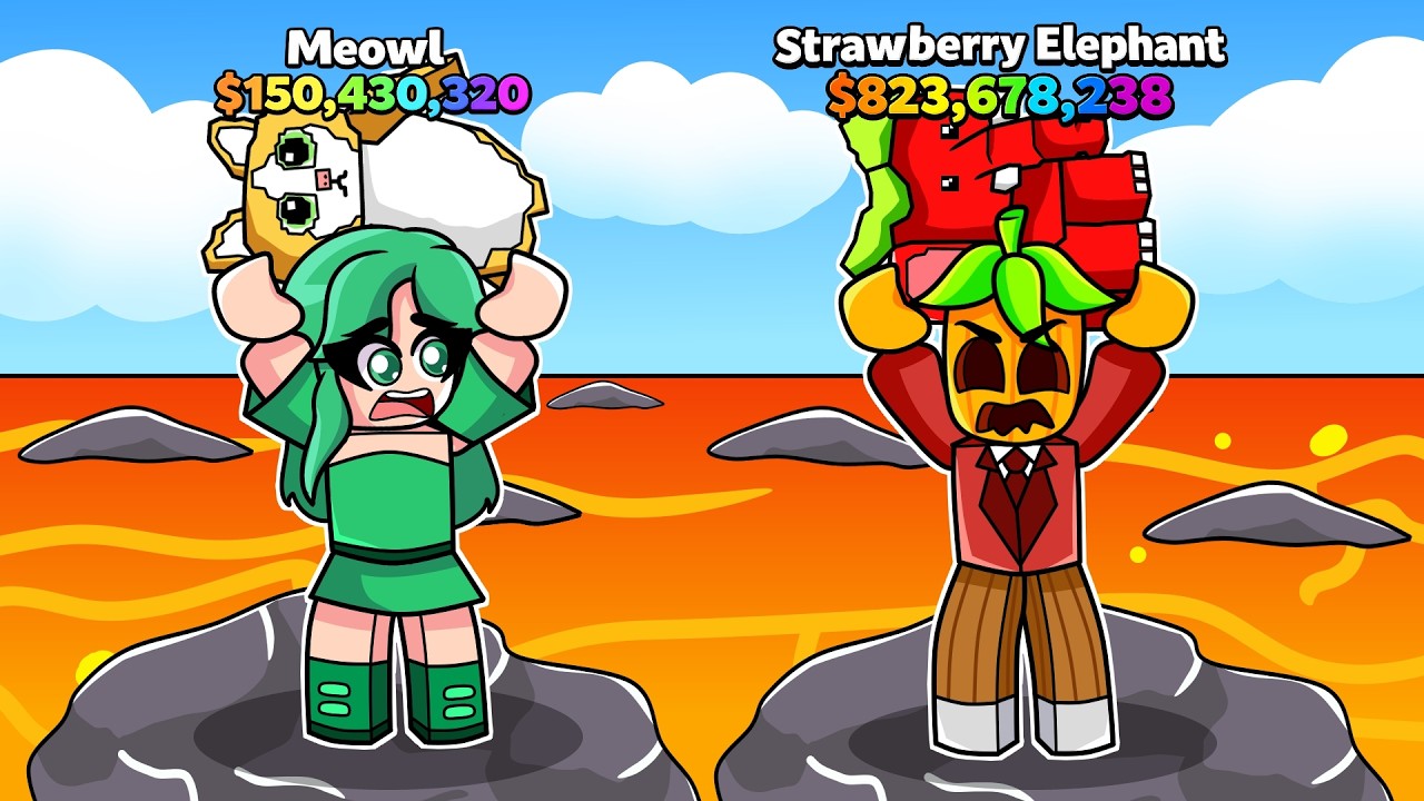 BRAINROTS pero EL SUELO es LAVA en Roblox!