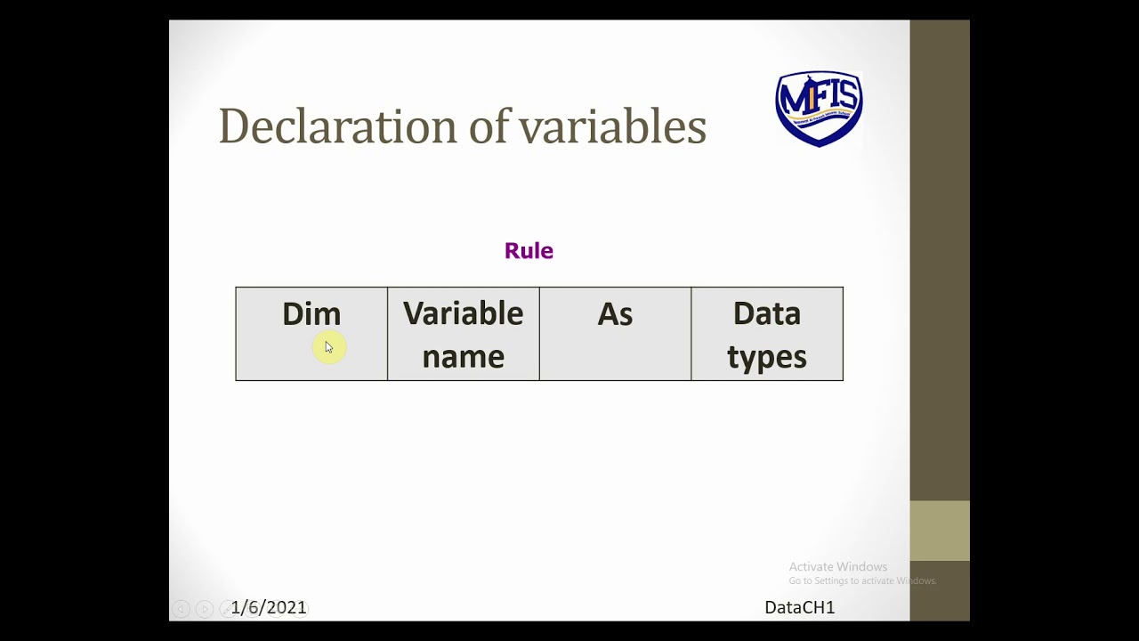 T2 3prep visual basic .net ch1 L3 variables - YouTube