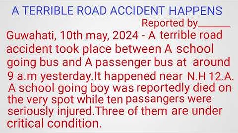 Report Writing for hs 2nd year 2026 final | @Report Writing class 12 | Report Writing format