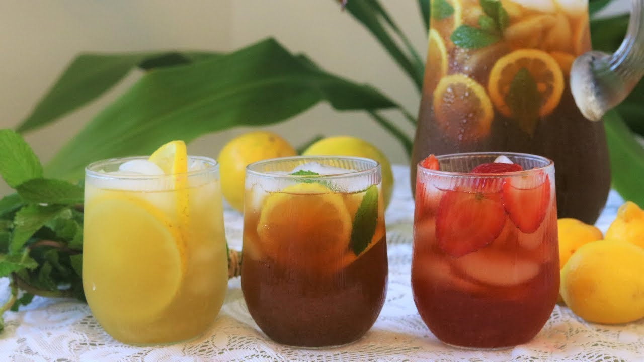 Three Iced Tea Recipes (Orange-Green Tea, Strawberry-Oolong Tea, Lemon-Black Tea) | Souped Up Recipes