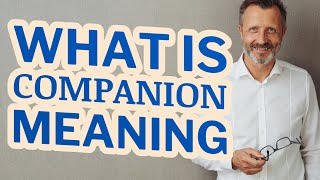 Companion | Meaning of companion
