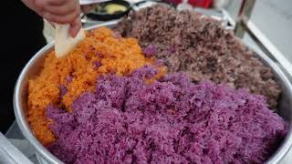 VIET NAM STREET FOOD  / The most delicious colorful sticky rice street food for only 0.5$ in Vietnam