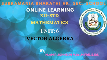 XII- STD MATHEMATICS CHAPTER:6 VECTOR ALGEBRA  EXAMPLE: 6.53