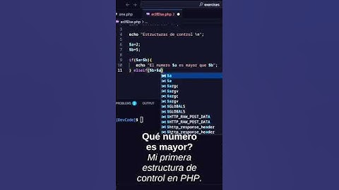 Mi primera estructura de control If Else en PHP
