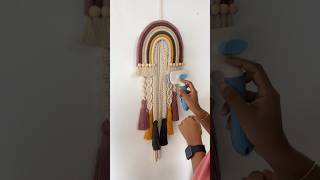 ✅ Macrame rainbow wall hanging malayalam kerala ideas Simple wall hanging designs #macrame #kerala