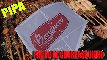 Como fazer uma pipa de sacola com palito de churrasco?