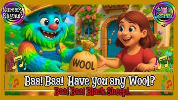 Baa! Baa! Have you any Wool | Nursery Rhyme with a Twist | Magic Mini Monsters #magicminimonsters