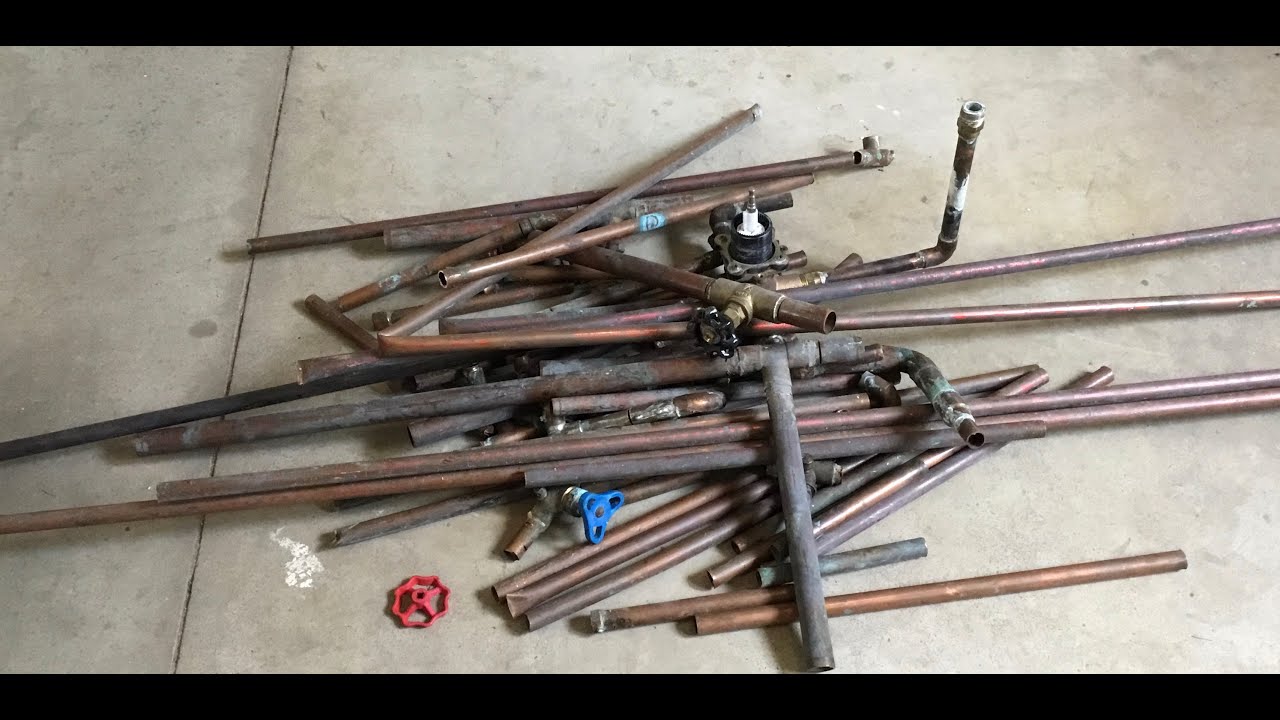Scrapping and upgrading copper tubing. You can have copper on brass