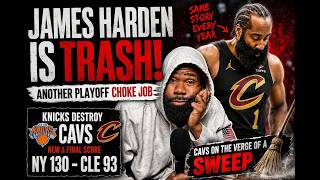 JAMES HARDEN CHOKED AGAIN?! Knicks HUMILIATE Cavs 😭