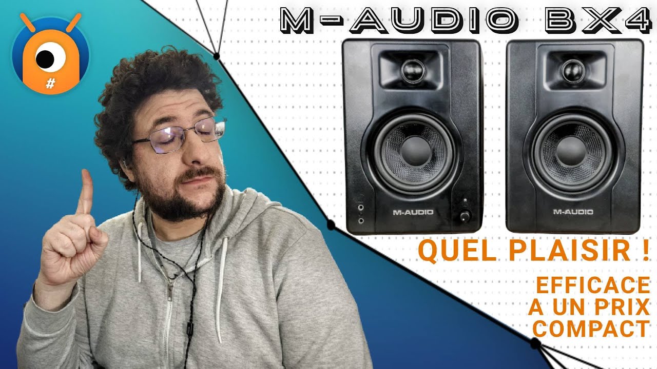 Enceintes Monitoring M-Audio BX4 + Casque HDH40 - Pack Studio 120W | Woofer Kevlar 4,5" | Son Pro Précis
