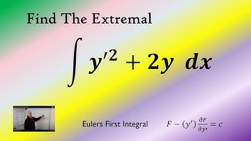 Find the Extremal using Eulers First Integral