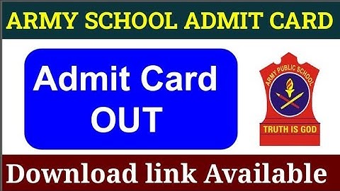 APS AWES ADMIT CARD OUT | ARMY SCHOOL ADMIT CARD DOWNLOAD 2022 | @MithunSingh