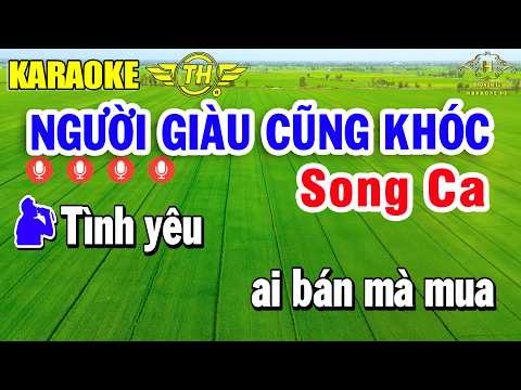 Người Giàu Cũng Khóc Karaoke Song Ca - Nhạc Sống Hát Dễ Thuộc | Trọng Hiếu