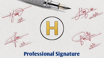 Stylish Signature Design with Letter H || Creative Signature Tutorial