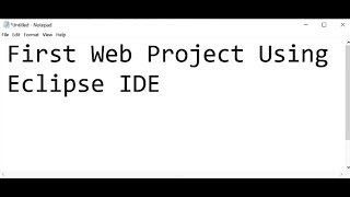 How to Create Dynamic Web Project in Eclipse with Tomcat | Create a Java project in Eclipse
