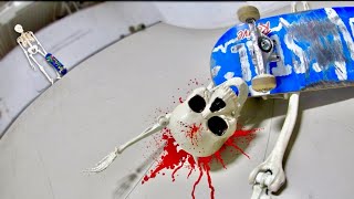 Skeleton DIES Skating The Haunted Skatepark!