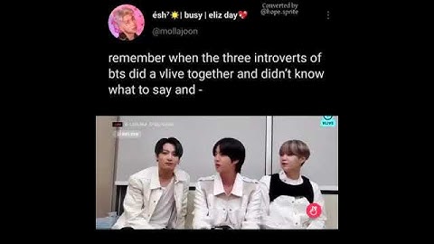 When Introverts of BTS put together in Vlive 🤣😂💜