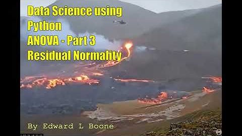 Data Science using Python - ANOVA Part 3  Residual Normality