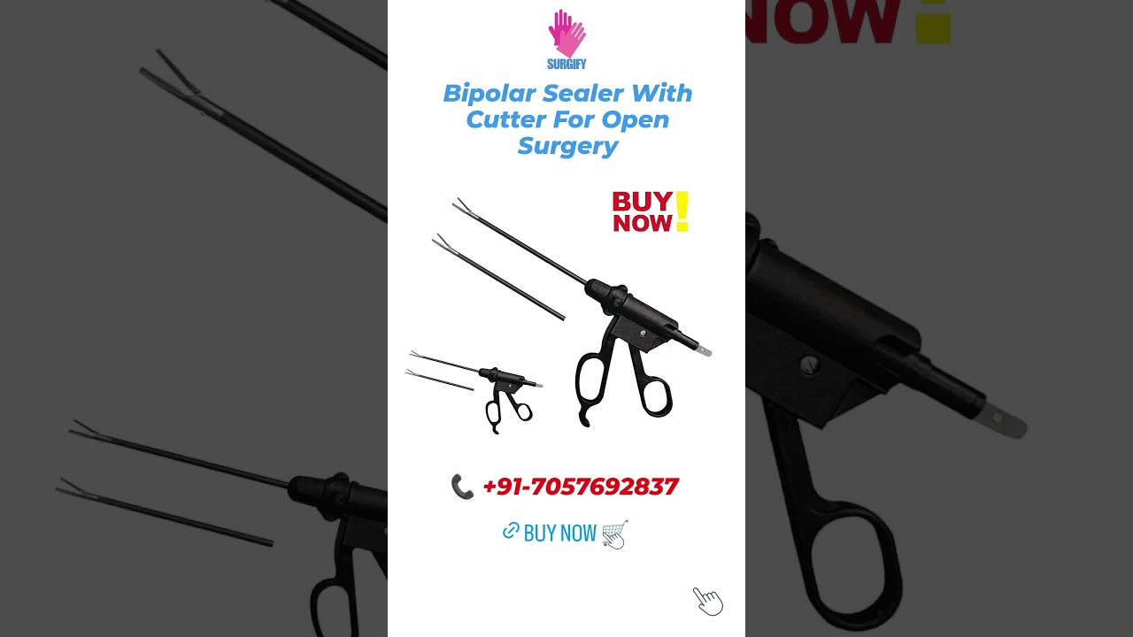 Bipolar Sealer With Cutter For Open Surgery 