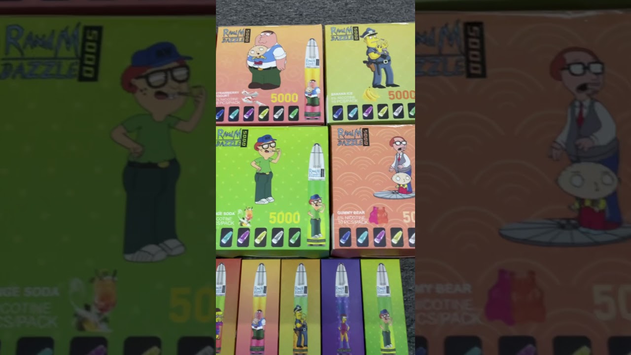 RandM dazzle 5000 puffs glowing led disposable vape