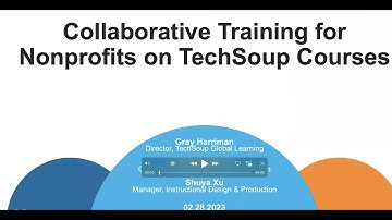 Collaborative Training for Nonprofits on TechSoup Courses