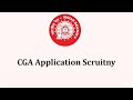 CGA - 3: Application Scrutiny