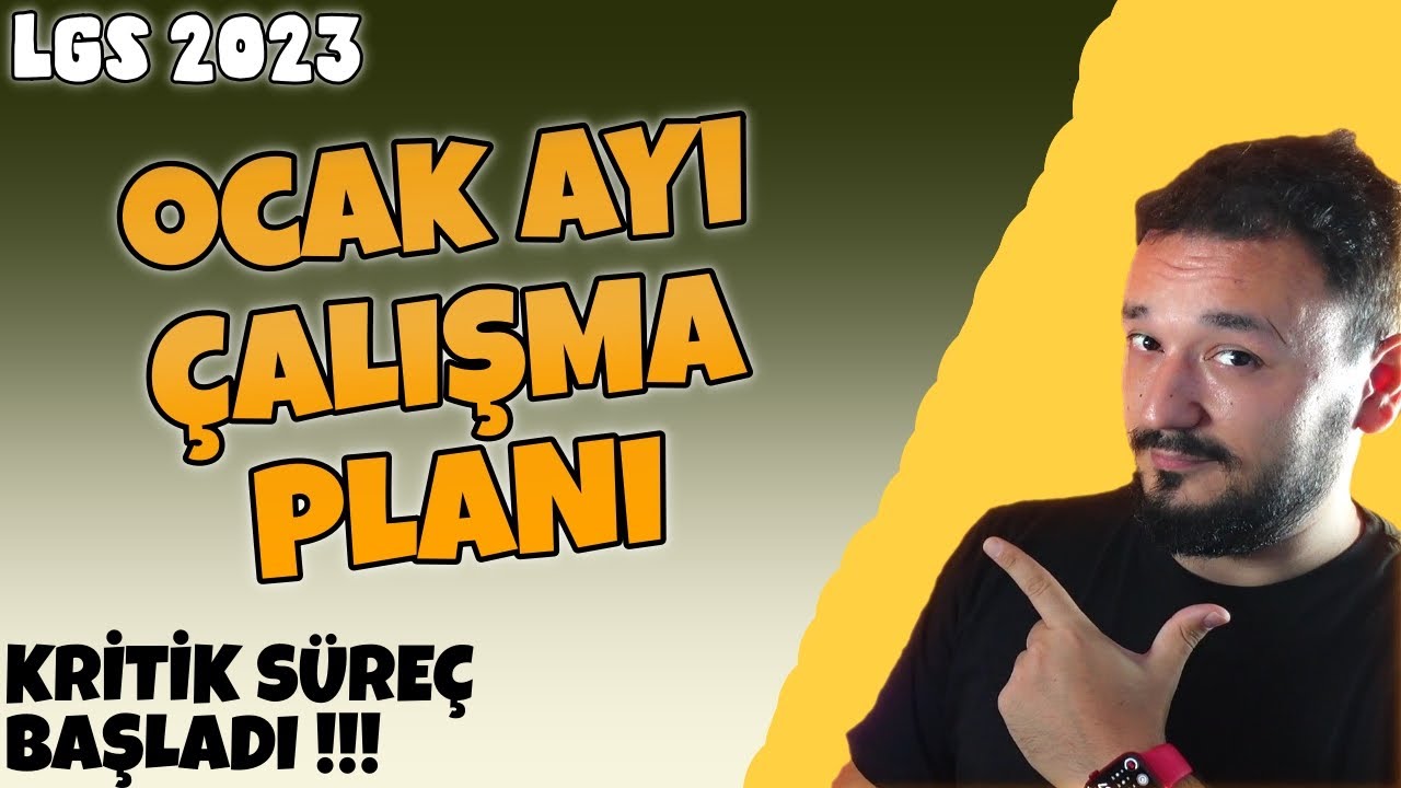 LGS Ocak Çalışma Planı | Kritik Süreç BAŞLIYOR!! | LGS Planlama Koçluğu #5