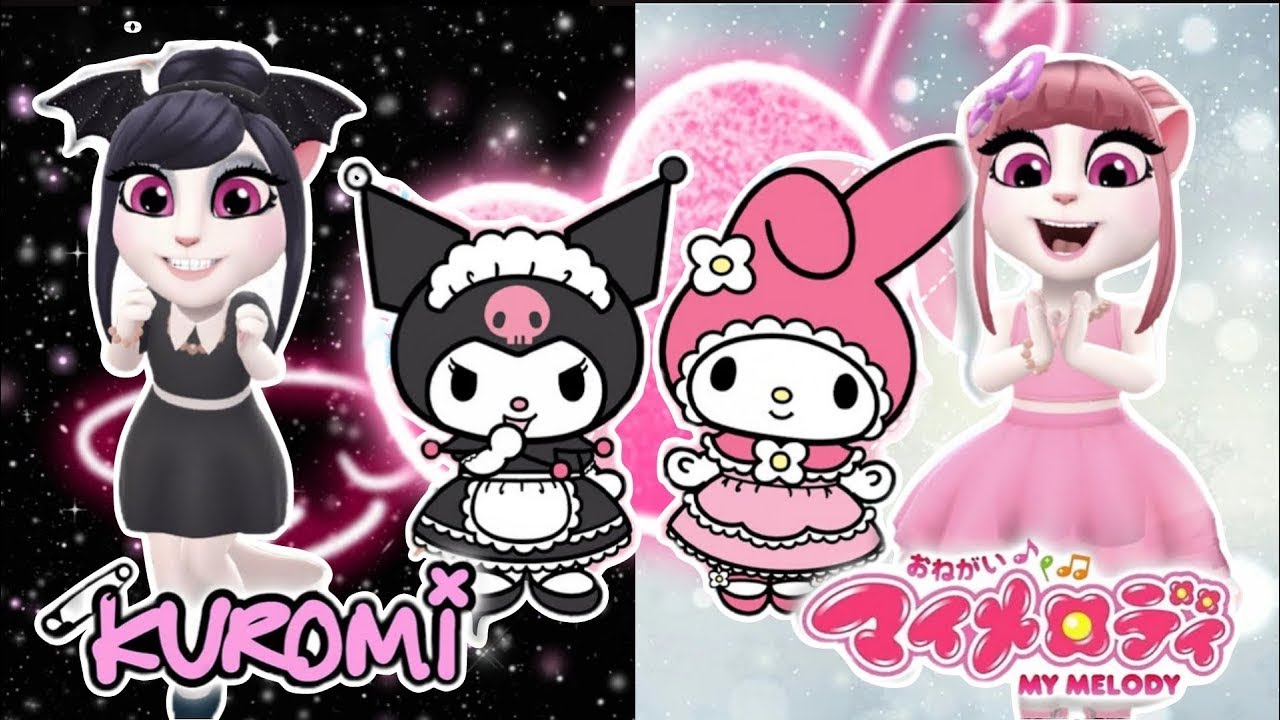 My Talking Angelaβm 2 πKuromi vS My Melody π Sanrio Cosplay π ππ