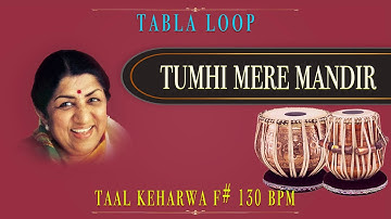 Tumhi Mere Mandir Tumhi Meri Pooja | Lata Mangeshkar | Tabla Loop | F# 130 BPM | Keharwa Taal Loop