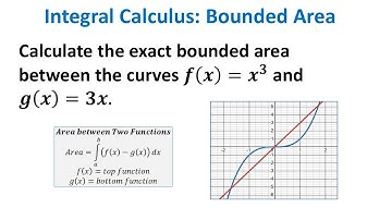 Integration: Determine the Area Bounded Between Two Functions: Two Regions