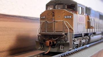 weathered EMD SD60M Union Pacific (P2K model) with Tsunami installed