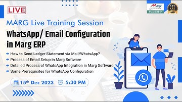 WhatsApp/ Email configuration in Marg ERP
