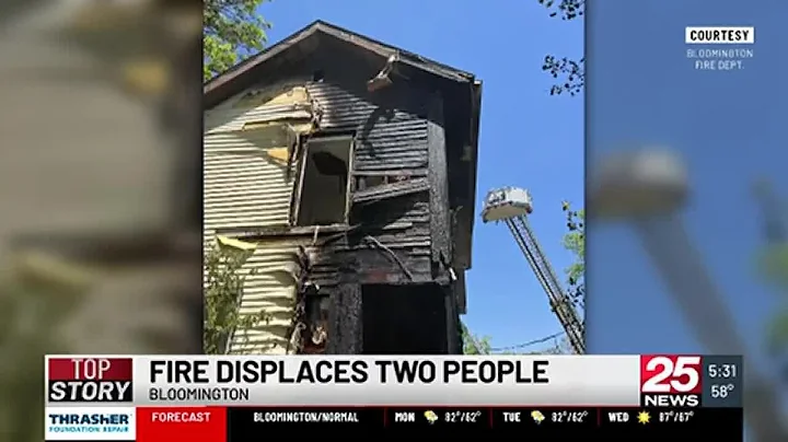 2 people displaced, firefighter suffers heat exhaustion from Bloomington apartment house fire
