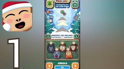 Sling Kong - Gameplay Walktrought Part 1 - Jungle (IOS, Android)