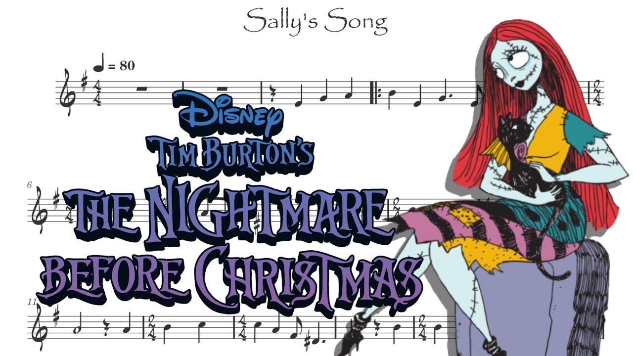 Sally's Song from THE NIGHTMARE BEFORE CHRISTMAS Violin Sheet Music