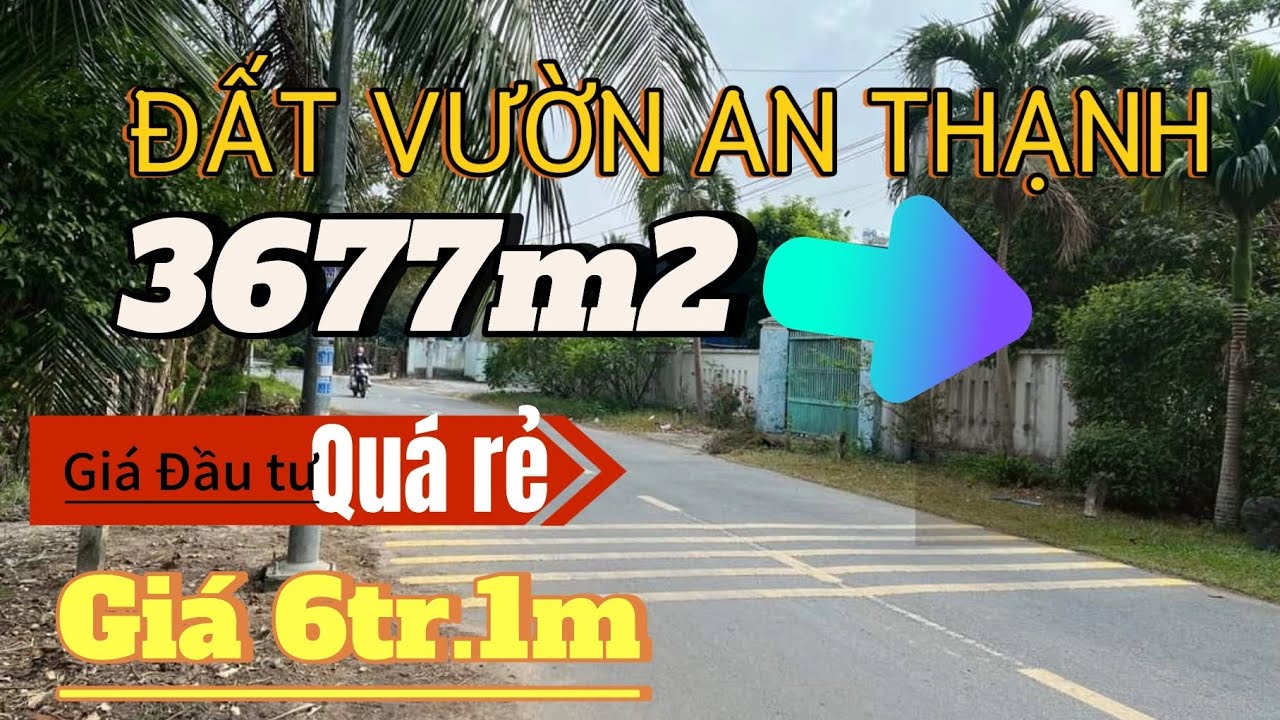 [ ĐẤT VƯỜN BÌNH DƯƠNG] 3677m2 đất AN THẠNH, Tp THUẬN AN, KẾ CHỢ BÚNG, GIÁ 6 TRIỆU 1m, kế bên 16tr.1m