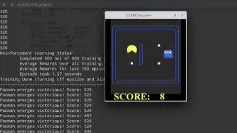Reinforcement learning with pacman