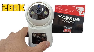 Camera Yoosee 2 MẮT KÉP 12MP ngoài trời, XEM 2 MÀN HÌNH cùng lúc,xem đêm có màu,hỗ trợ đàm thoại 2ch