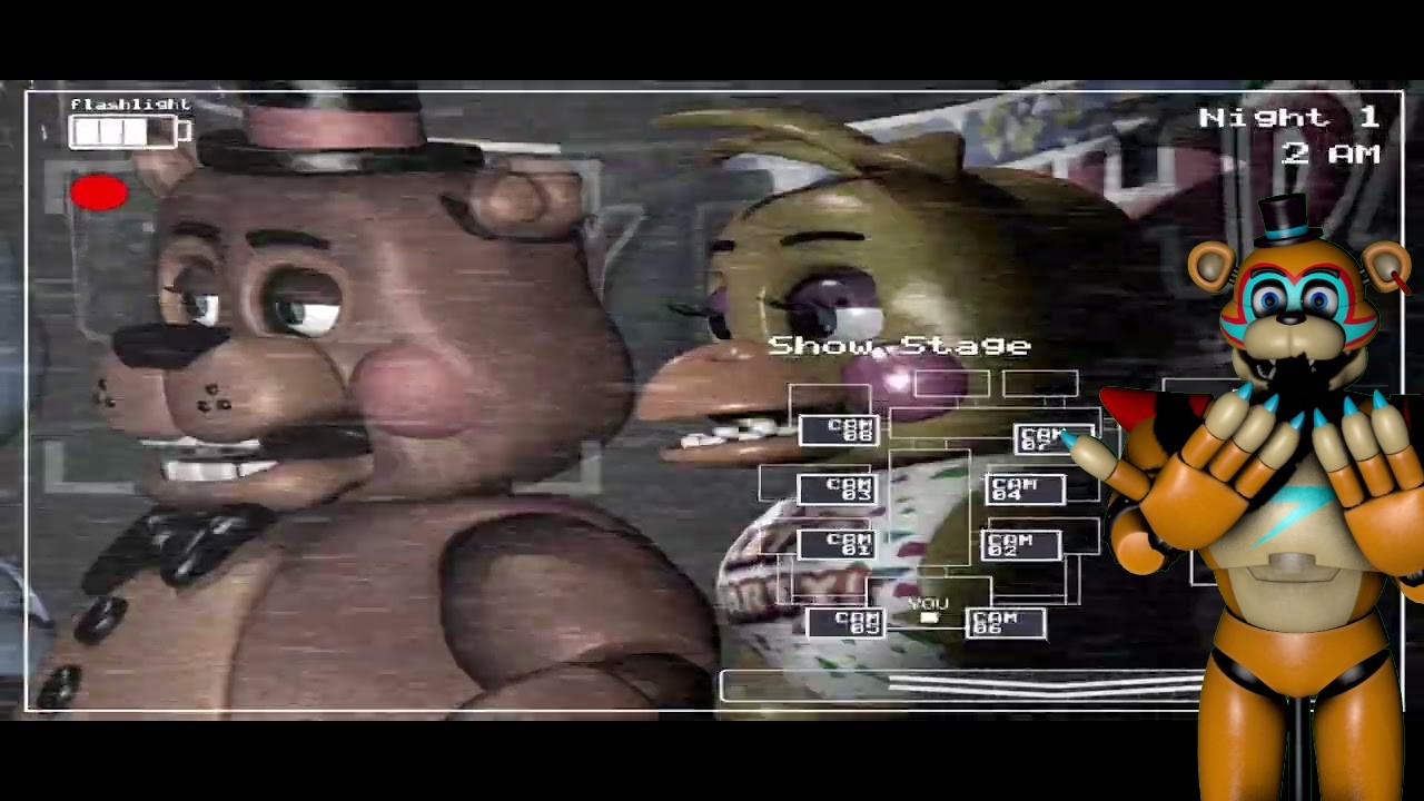 Glamrockfreddy plays fnaf2 part1