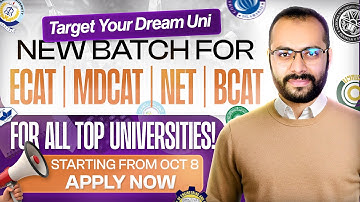 ECAT | NET | MDCAT | BCAT | 25-26 Batch | Early Prep Importance | Course Schedule | Test Prep