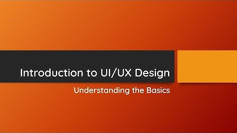 Introduction to UI/UX Design: Understanding the Basics #uiuxdesign  #userinterfacedesign