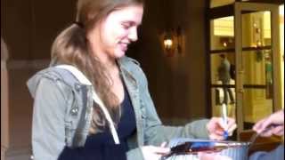 Celebrity Tracy Spiredakos From Revolution Greeting Fans and Signing Autographs Wealth