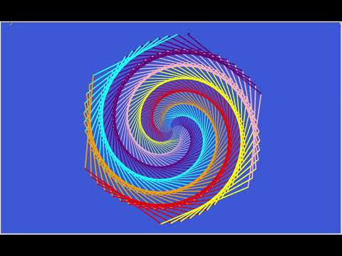 Turtle Graphics in Python art spiral shape 🌀🌀
