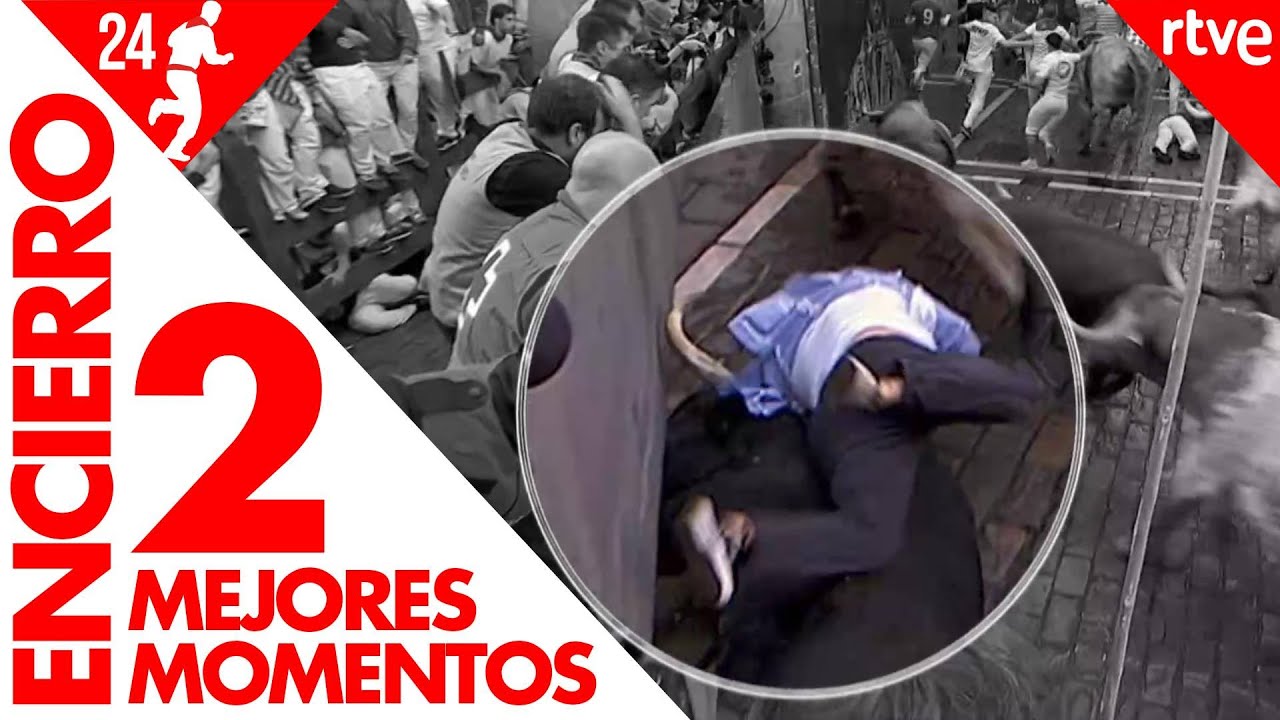 MEJORES MOMENTOS del SEGUNDO ENCIERRO de San Fermín 2024 |  Toros de Cebada Gago