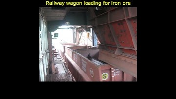 Railway wagon loading for iron ore #shorts