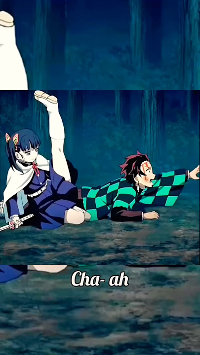 Nezuko running for her life 🤭 | Gambare Gambare senpai song lyrics edit | Tanjiro X Kanao X Nezuko