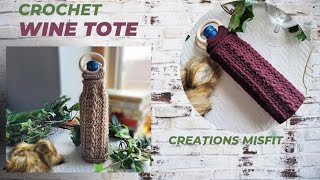 Crochet Wine Tote