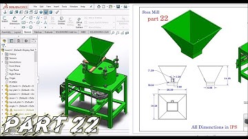 Stone Mill part 22/25 in solidworks | Solidworks beginners | Solidworks tutorials.