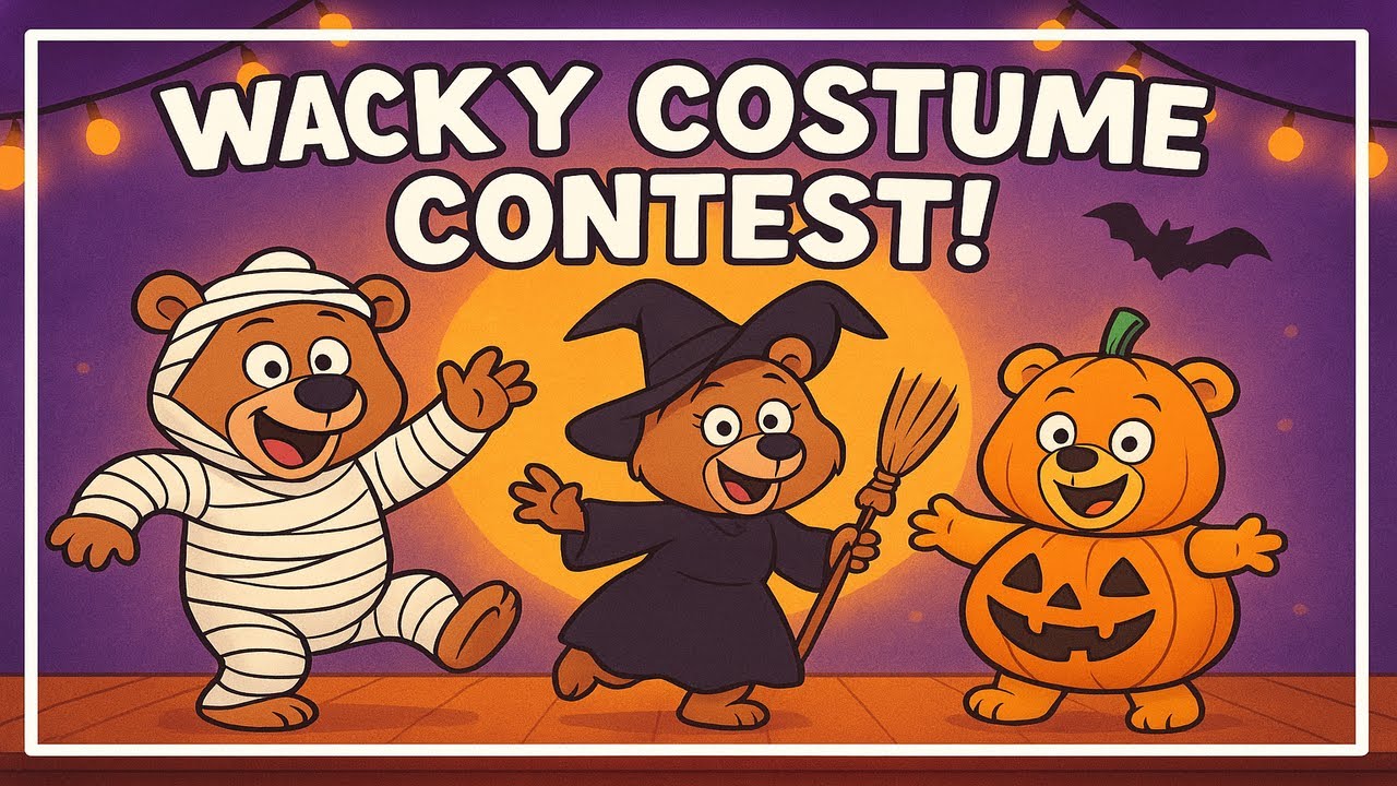 The Bear Family’s Wacky Costume Contest 🎭🐻 | Funny Halloween Story for Kids