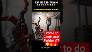 Non-Stop Spider-Man Finisher Showcase 🔥 #shorts #gaming